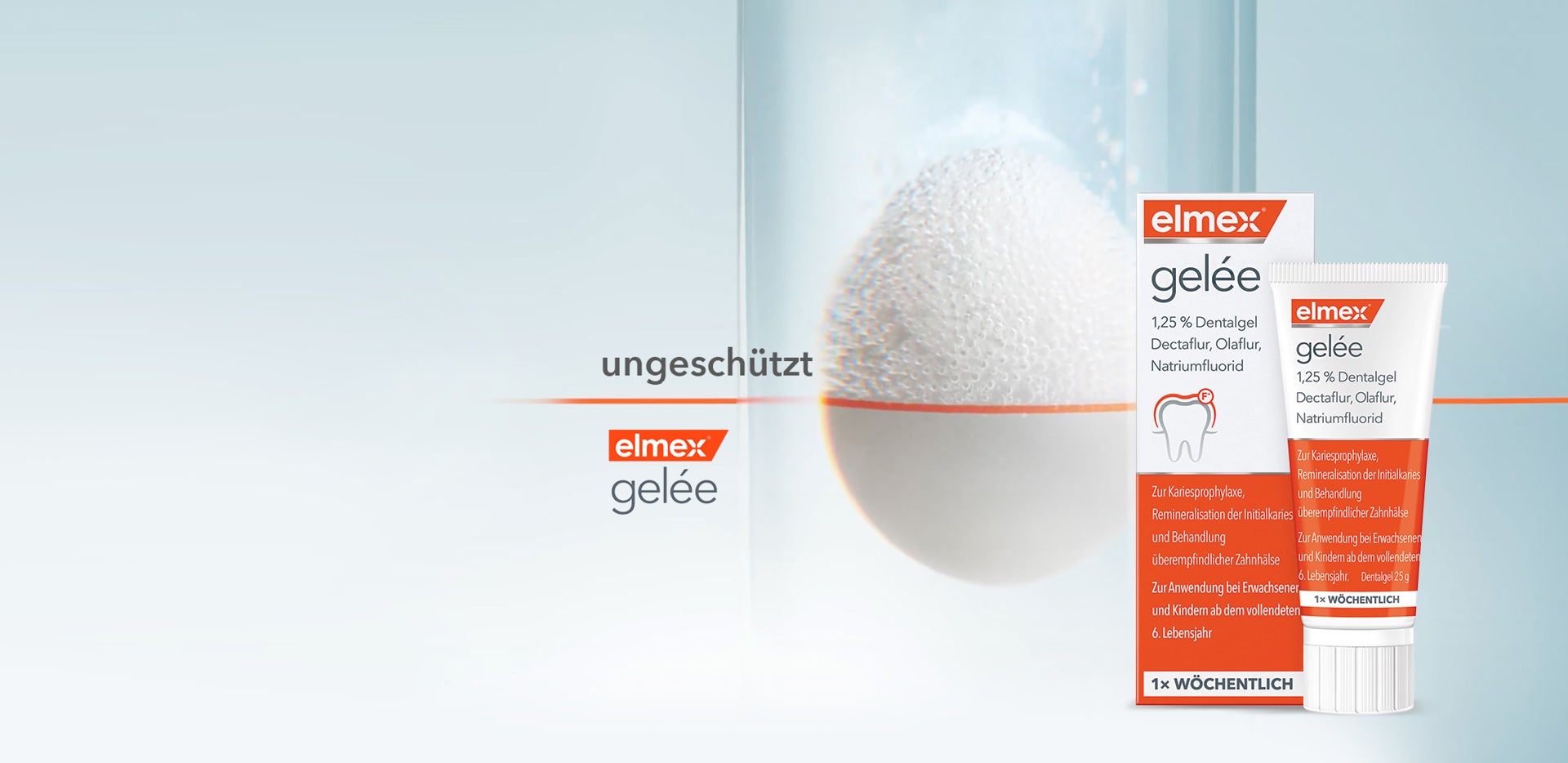 elmex® gelée schützt wirksam vor kariösen Säureangriffen