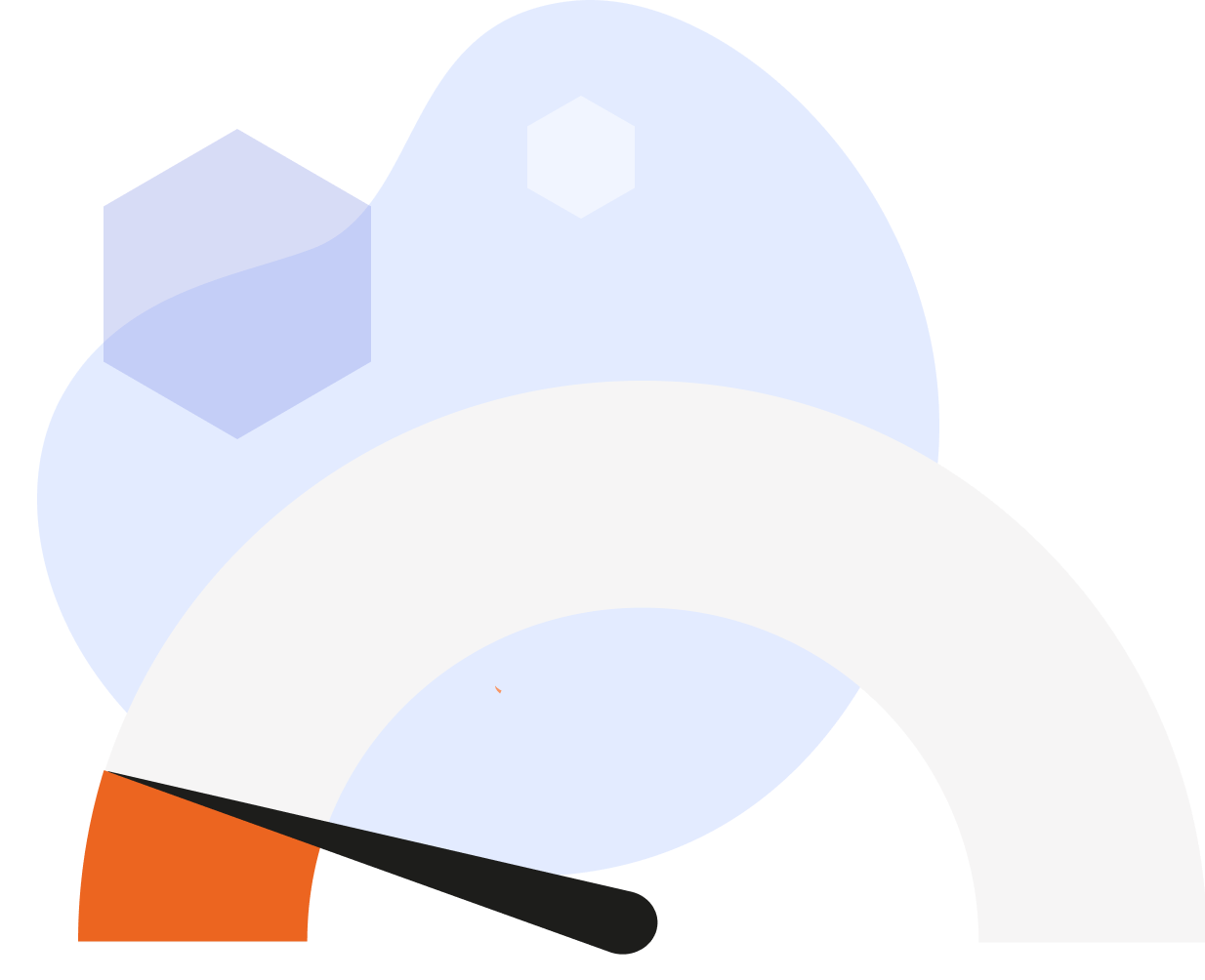 Ein Barometer mit einem schwarzen Pfeil der einen roten Bereich aufzeigt.